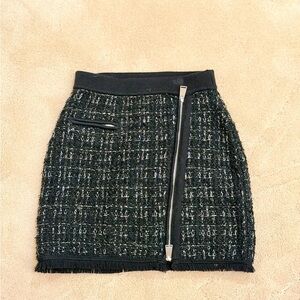 Jonathan Simkhai Black Tweed Mini Skirt
